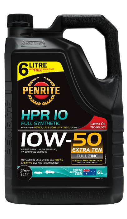 Penrite HPR10 10W50 Engine Oil - 6 Litre