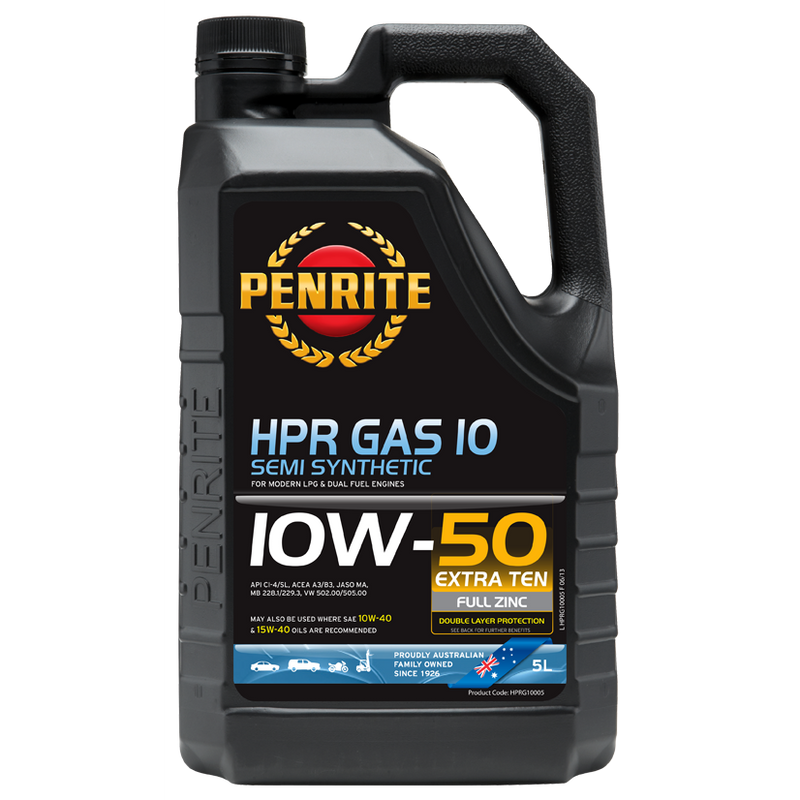 Penrite HPR Gas 10 10W50 - 5Ltr - A1 Autoparts Niddrie
