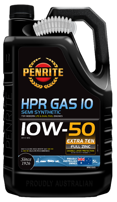 Penrite HPR Gas 10 10W50 Engine Oil - 5 Litre