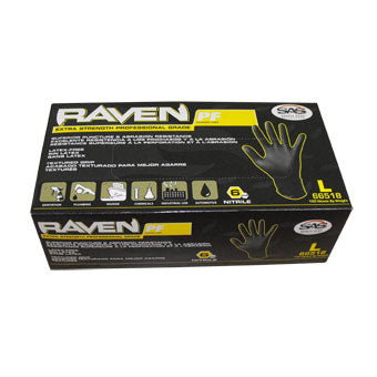Raven Nitrile Disposable Gloves - Large (Pack Of 100) - JRL - A1 Autoparts Niddrie