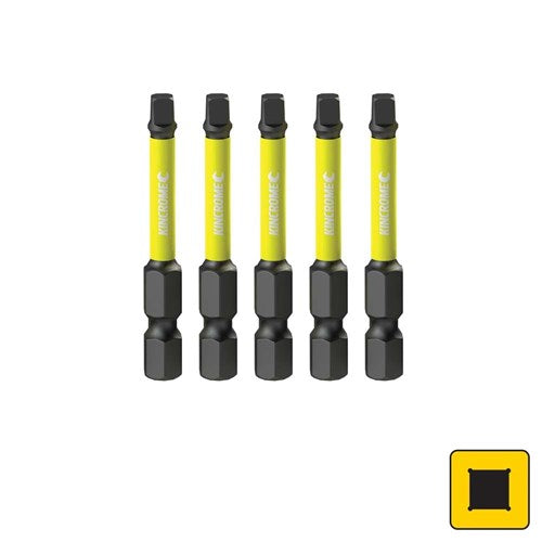 Square #2 Impact Bit 50mm 5 Piece - A1 Autoparts Niddrie
