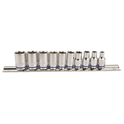 Socket Set 10 Piece 1/4" Drive (Mirror Polish) - Metric - A1 Autoparts Niddrie