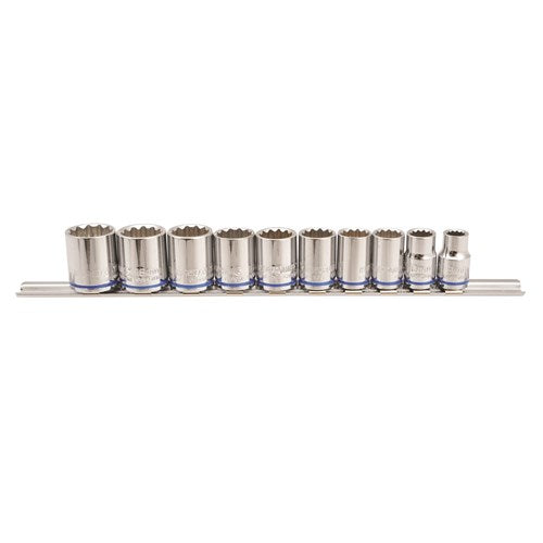 Socket Set 10 Piece 3/8" Drive (Mirror Polish) - Metric - A1 Autoparts Niddrie