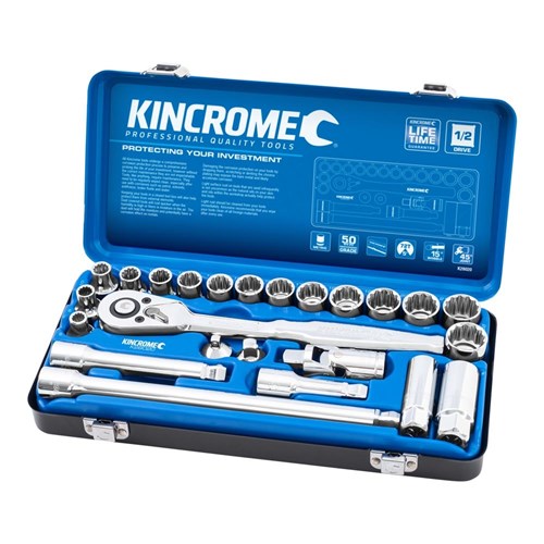 Socket Set 24 Piece 1/2" Drive - Metric - A1 Autoparts Niddrie