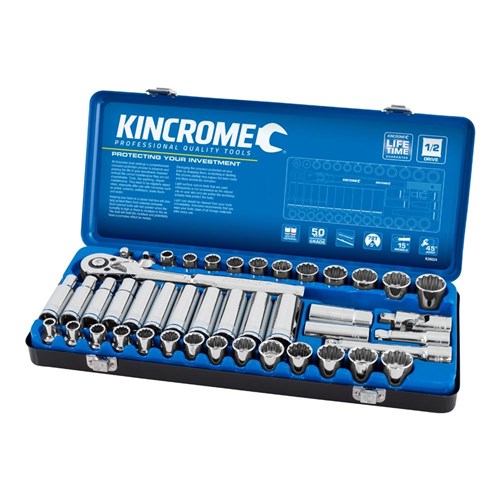 Socket Set 45 Piece 1/2" Drive - Metric & Imperial - A1 Autoparts Niddrie