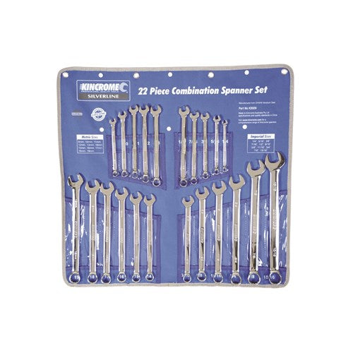 Combination Spanner Set 22 Piece (Metric & Imperial) - A1 Autoparts Niddrie
