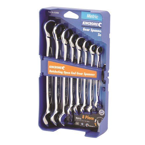 Combination Ratcheting Open End Gear Spanner Set (Metric) - A1 Autoparts Niddrie