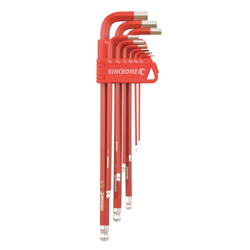 Ball Point Hex Key Set Long Series 9 Piece (Imperial) - A1 Autoparts Niddrie