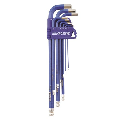 Ball Point Hex Key Set Long Series 9 Piece (Metric) - A1 Autoparts Niddrie