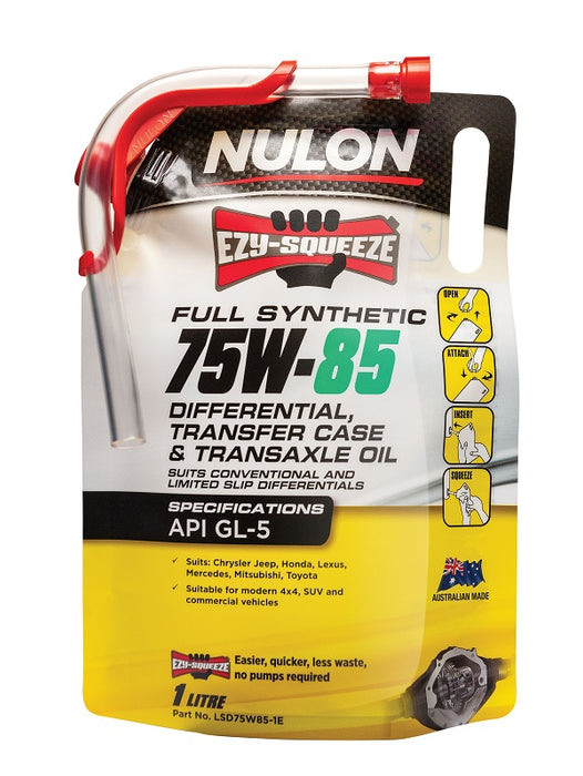 Nulon Full Synthetic 75W-85 Differential Transfer Case & Transaxle Oil - 1 Litre