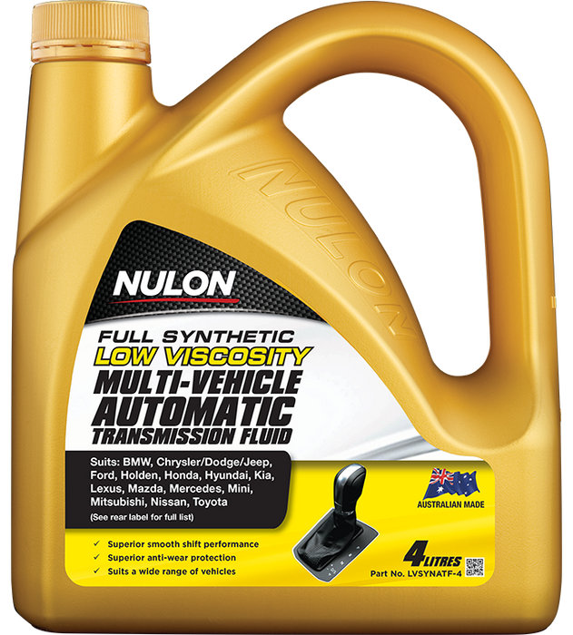 Nulon Full Synthetic Multi-Vehicle Automatic Transmission Fluid Low Viscosity - 4 Litre