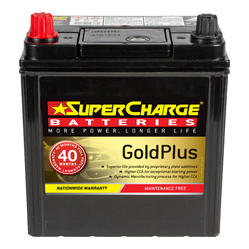 Supercharge Gold Plus Battery - MF40B20ZA - A1 Autoparts Niddrie