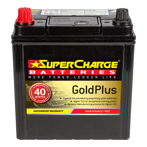 Supercharge Gold Plus Battery - MF40B20ZA - A1 Autoparts Niddrie