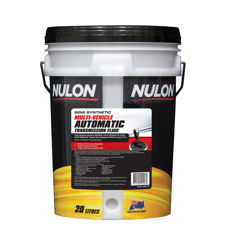 Nulon Semi Synthetic Multi-Vehicle Automatic Transmission Fluid - 20 Litre