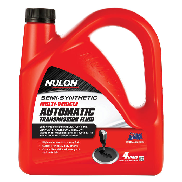 Nulon Semi Synthetic Multi-Vehicle Automatic Transmission Fluid - 4 Litre