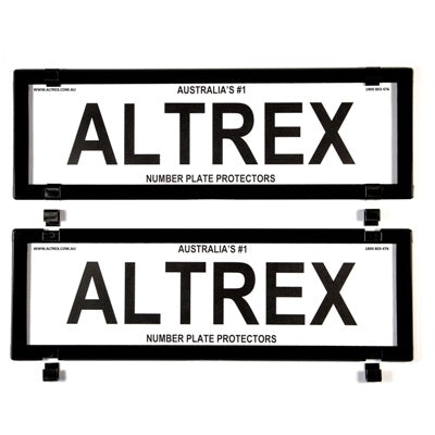 Ultimate 5 Figure Dual Slimline Black Number Plate Covers Without Lines - Push Clip - 5VSNL-5VSNL-Altrex-A1 Autoparts Niddrie