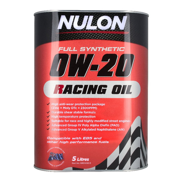 Nulon Full Synthetic 0W20 Racing Oil - 5 Litre