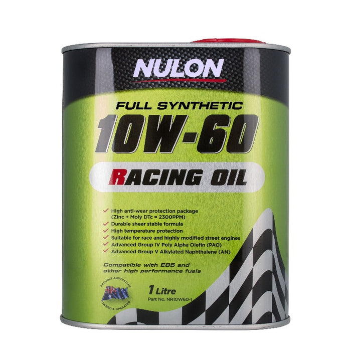Nulon Full Synthetic 10W60 Racing Oil - 1 Litre