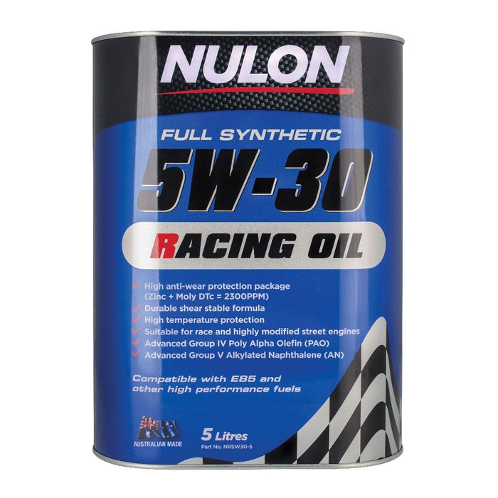 Nulon Full Synthetic 5W-30 Racing Oil - 5 Litre