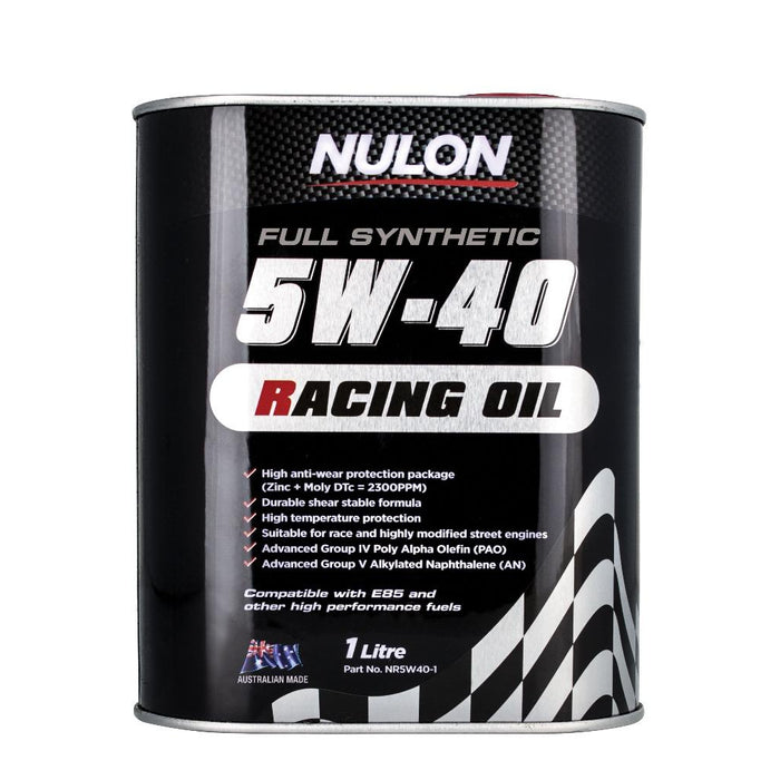 Nulon Full Synthetic 5W-40 Racing Oil - 1 Litre