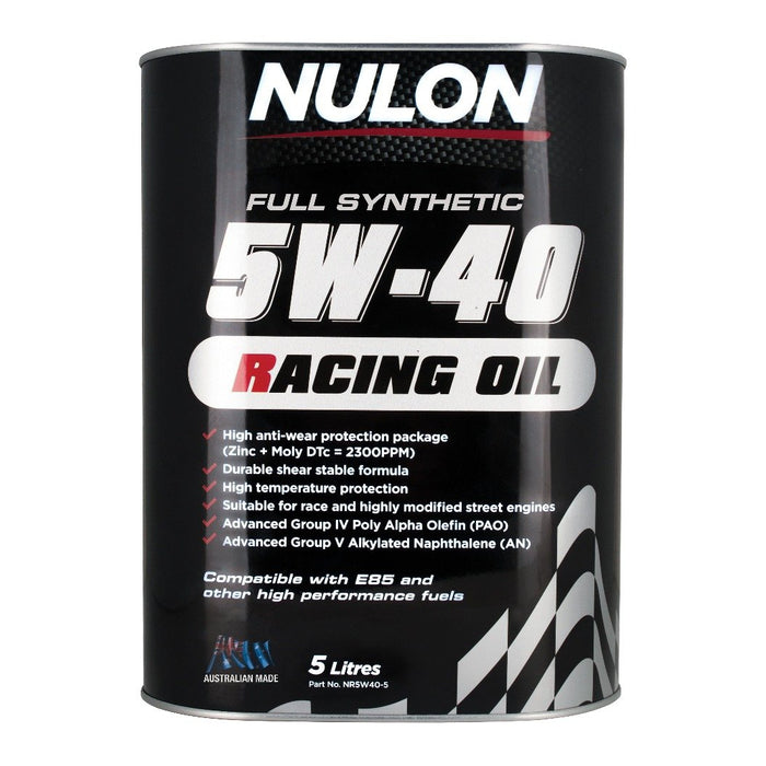Nulon Full Synthetic 5W-40 Racing Oil - 5 Litre