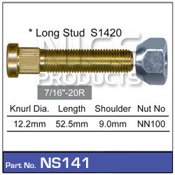 Nice Products Wheel Stud & Nut - NS141 - A1 Autoparts Niddrie
 - 1