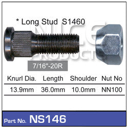 Nice Products Wheel Stud & Nut - NS146 - A1 Autoparts Niddrie
 - 1