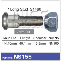 Nice Products Wheel Stud & Nut - NS155 - A1 Autoparts Niddrie
 - 1