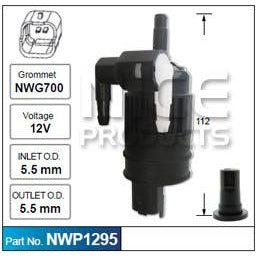Nice Products Windscreen Washer Pump - NWP1295 - A1 Autoparts Niddrie
 - 1
