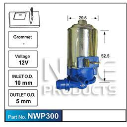 Nice Products Windscreen Washer Pump - NWP300 - A1 Autoparts Niddrie
 - 1