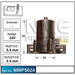 Nice Products Windscreen Washer Pump - NWP5024 - A1 Autoparts Niddrie
 - 1