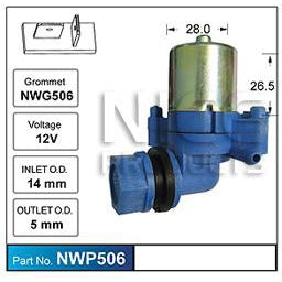Nice Products Windscreen Washer Pump - NWP506 - A1 Autoparts Niddrie
 - 1