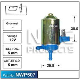 Nice Products Windscreen Washer Pump - NWP507 - A1 Autoparts Niddrie
 - 1