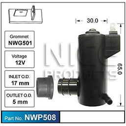 Nice Products Windscreen Washer Pump - NWP508 - A1 Autoparts Niddrie
 - 1