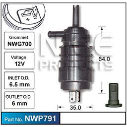 Nice Products Windscreen Washer Pump - NWP791 - A1 Autoparts Niddrie
 - 1