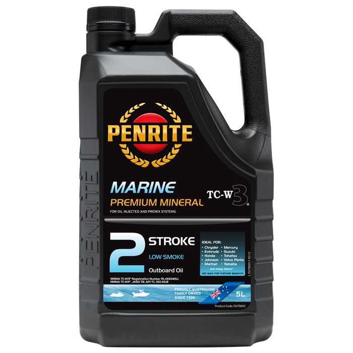 Penrite Marine Outboard 2 Stroke - 5Ltr - A1 Autoparts Niddrie
