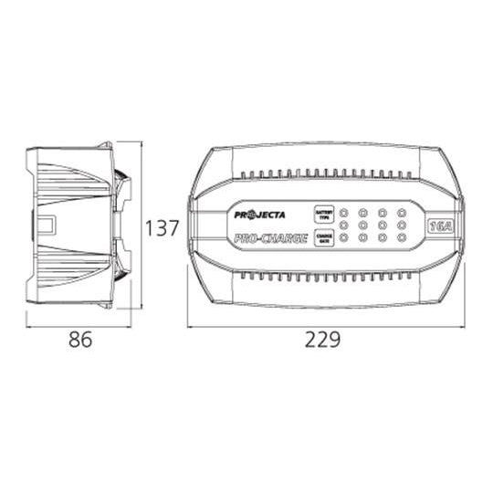 Projecta Pro-Charge Automatic 12V 16A 6 Stage Battery Charger - PC1600 - A1 Autoparts Niddrie
 - 2