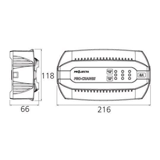 Projecta Pro-Charge Automatic 12V 8A 6 Stage Battery Charger - PC800 - A1 Autoparts Niddrie
 - 2