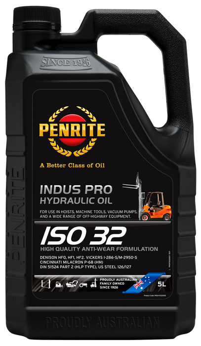 Penrite Indus Pro Hydraulic Oil ISO 32 - 5 Litre