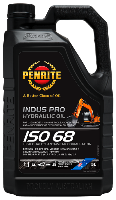 Penrite Indus Pro Hydraulic Oil ISO 68 - 5 Litre