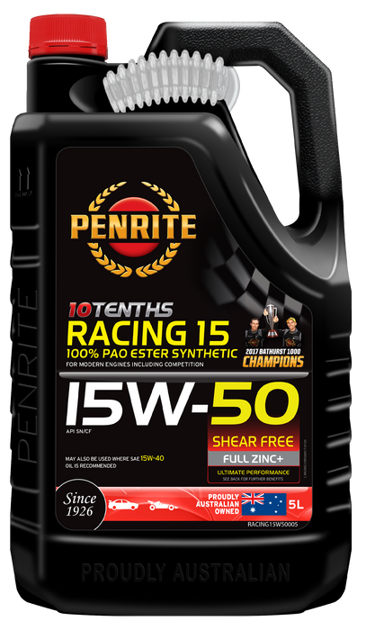 Penrite 10 Tenths Racing 15W50 Engine Oil - 5 Litre