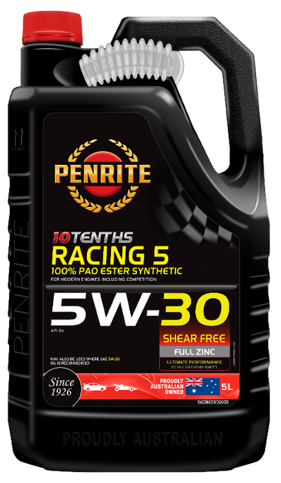 Penrite 10 Tenths Racing 5W30 Engine Oil - 5 Litre