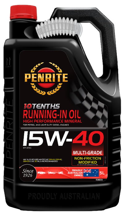 Penrite 10 Tenths Running In Oil 15W40 Engine Oil - 5 Litre