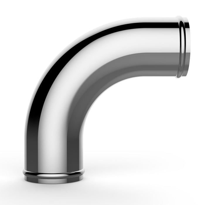 Aluminium Pipe 76mm ID x 90 Degrees (Polished)