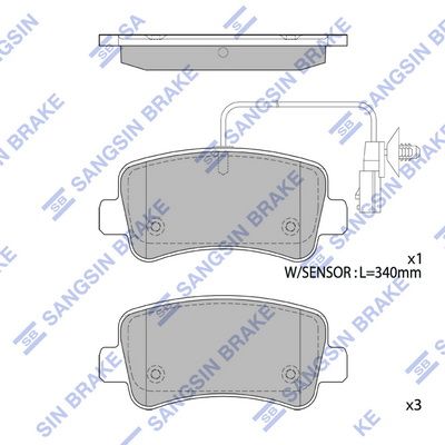 Hi-Q Brake Pads Set - SP1971 / SDB2478