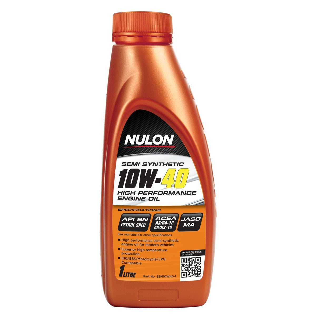 Nulon Semi Synthetic 10W40 High Performance Engine Oil 1 Litre — A1 Autoparts Niddrie