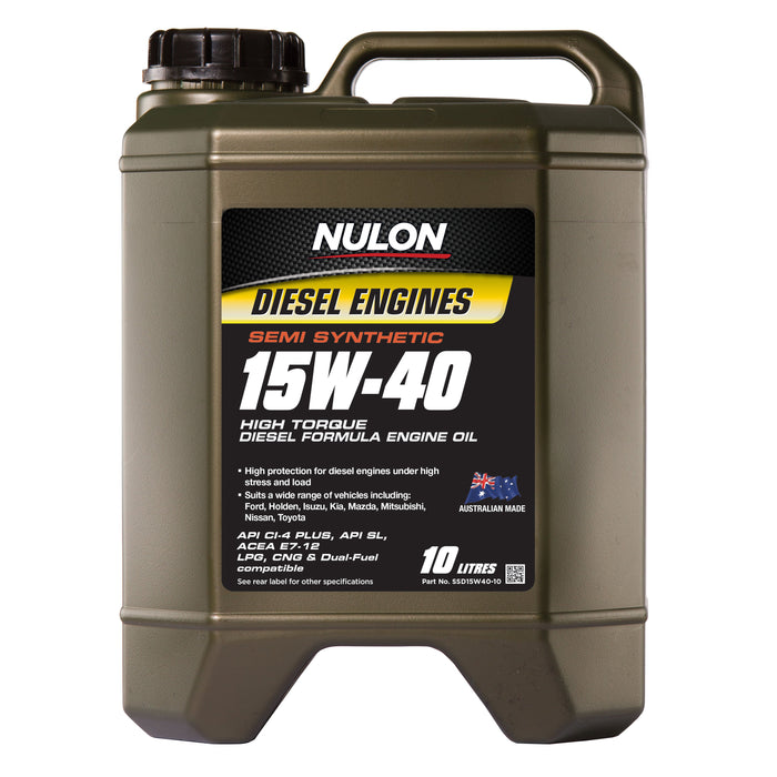 Nulon Semi Synthetic 15W40 High Torque Diesel Engine Oil - 10 Litre