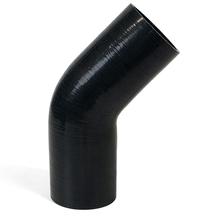 45 Degree Silicone Hose 76mm x 76mm (Black)