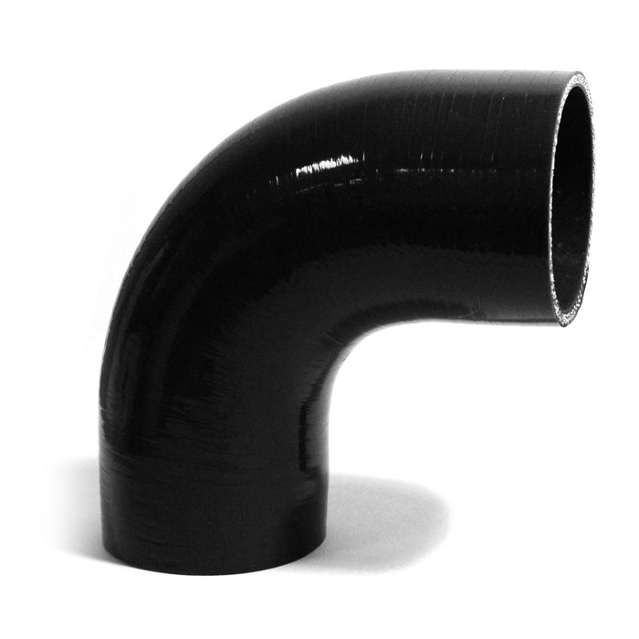 90 Degree Silicone Hose 76mm x 76mm (Black)