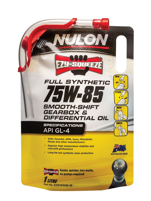 Nulon Full Synthetic 75W-85 Smooth Shift Manual Gearbox and Transaxle Oil - 1 Litre